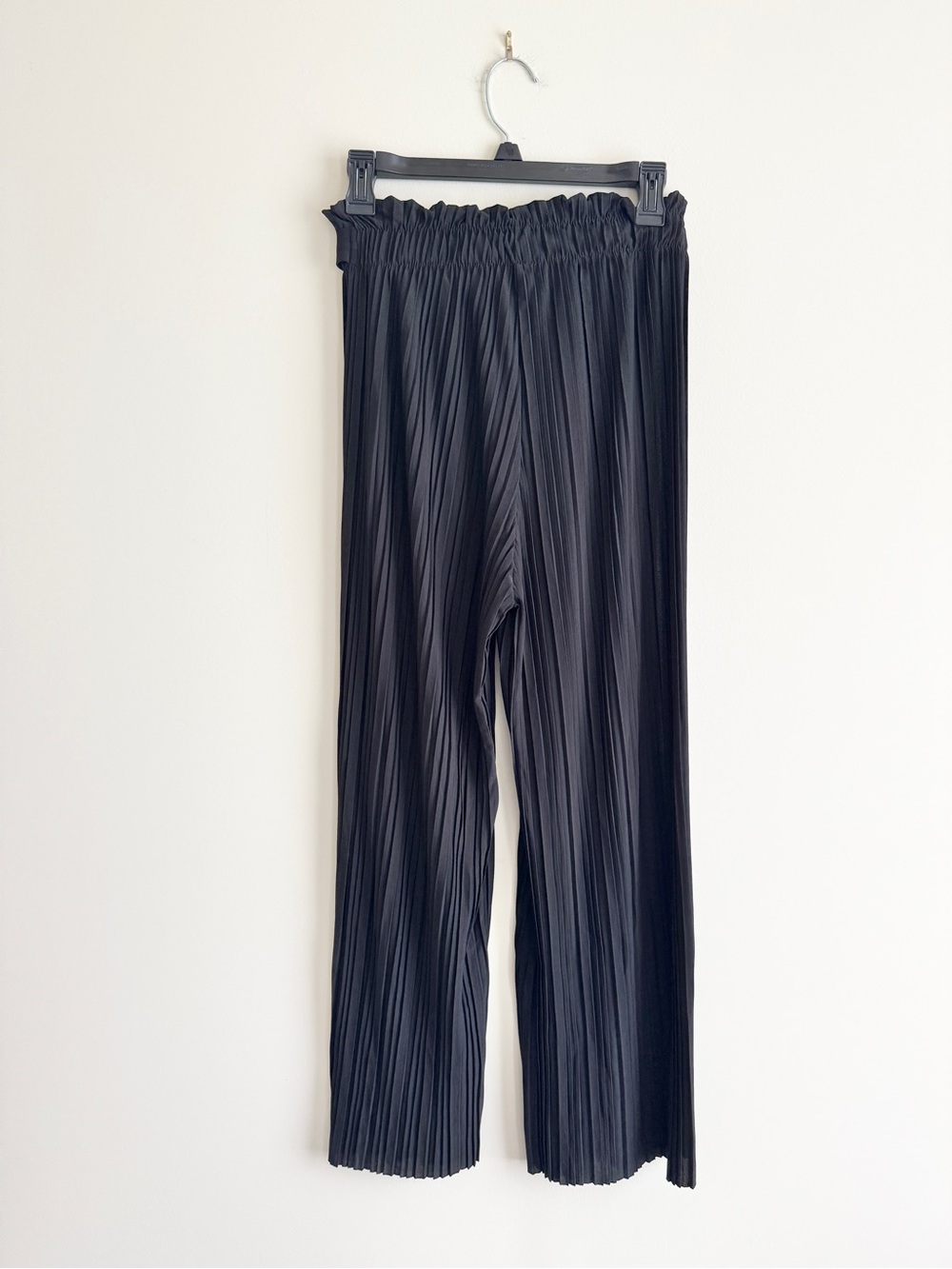 Vintage New Mix Pleated Wide Leg Pants Black Size 2 NWT tie waist classic career - Picture 4 of 9